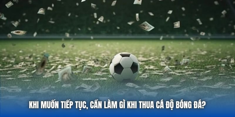 Khi muốn tiếp tục, cần làm gì khi thua cá độ bóng đá? 