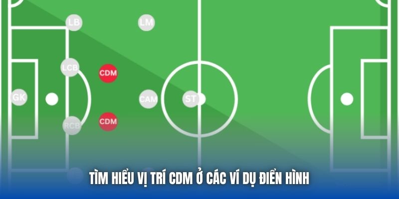 Tìm hiểu vị trí CDM ở các ví dụ điển hình 